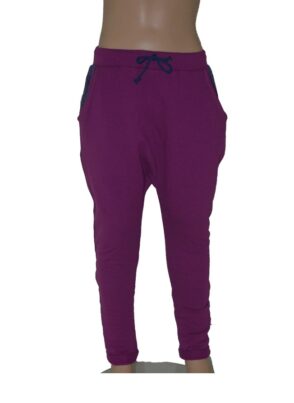 Pudlové tepláky detské Melm tmavá fuksia dlhé